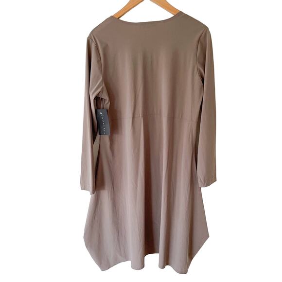 Bryn Walker Jersey Tunic Jacket Womens Small Beige Full Zip Lagenlook NWT - Picture 3 of 16